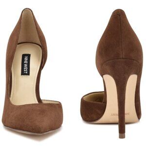 Nine West Brown Suede Pointed Toe Stiletto Classic Dress High Heels Size 9.5M